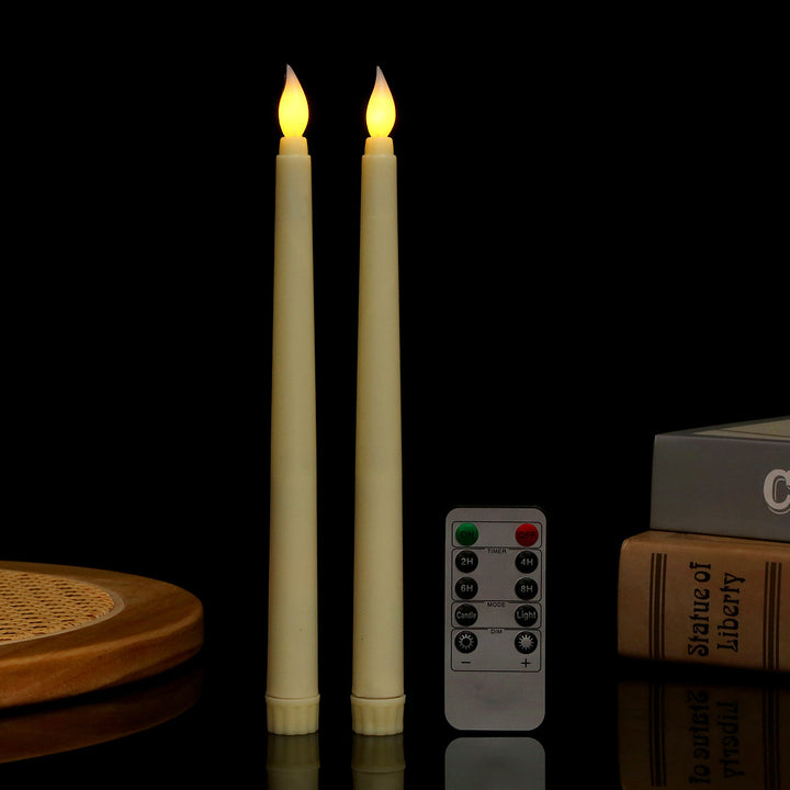 LED taper candle, plastic, for festive occasions