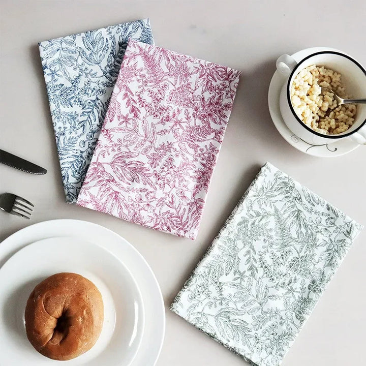 18" Cotton Flower Print Placemat Kitchen Table Dinner Napkin | Bowlift