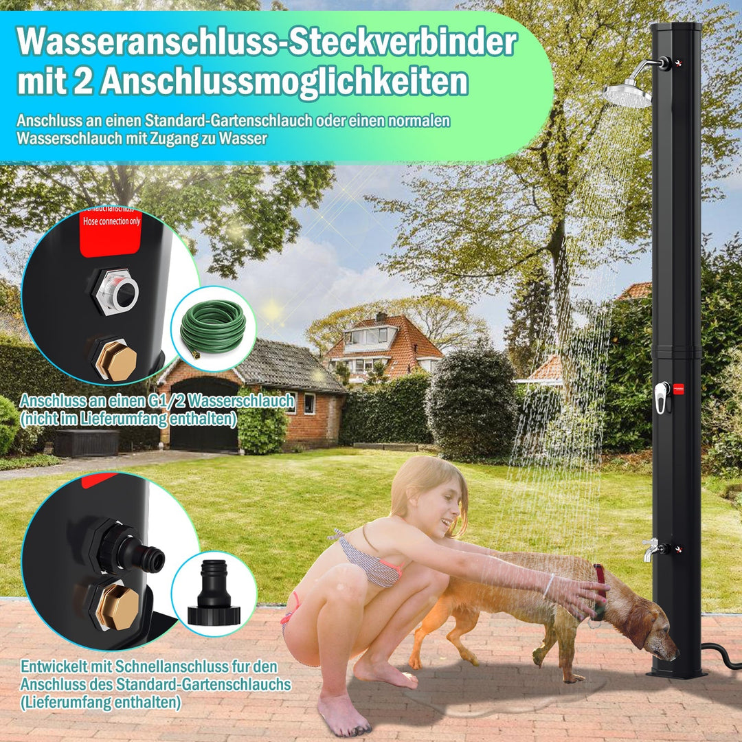 Solar shower 35L garden shower incl. protective cover | Bowlift