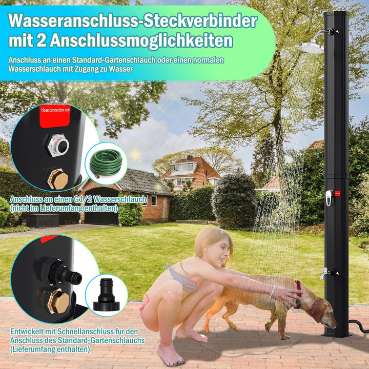 Solar shower 35L garden shower incl. protective cover | Bowlift