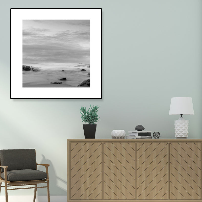 BowLift | Dark Photography Seascape Art Print Textured Contemporary Living Room Furniture Wall Decor