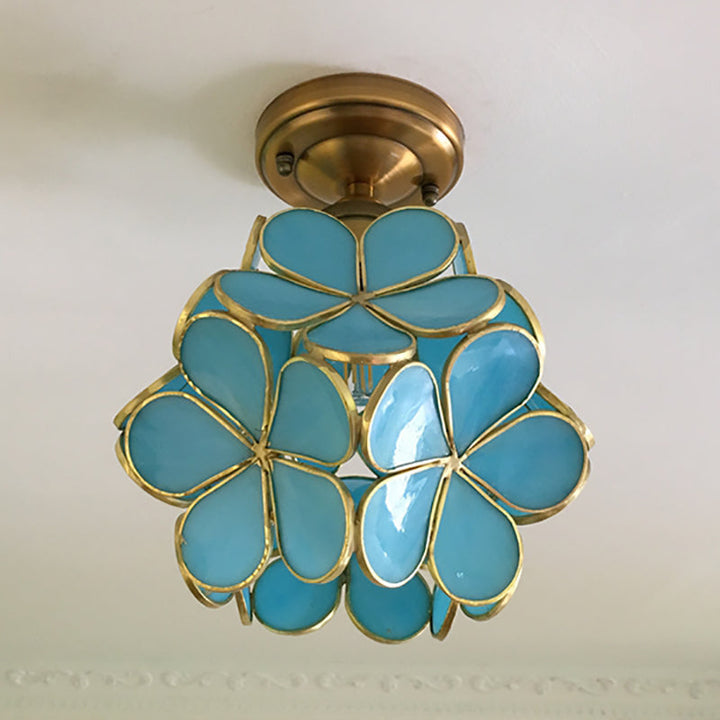 BowLift | FloralGlow Retro Ceiling Light - Retro Tiffany Ceiling Light for a Enchanting Interior