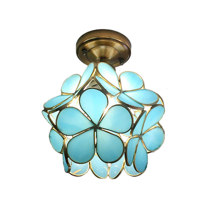BowLift | FloralGlow Retro Ceiling Light - Retro Tiffany Ceiling Light for a Enchanting Interior