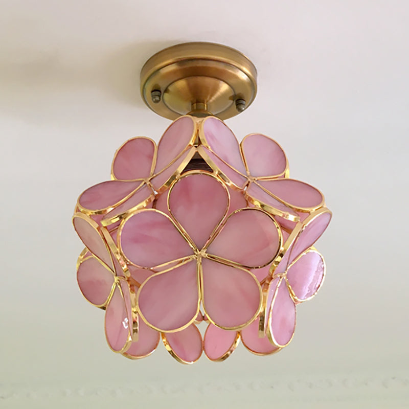 BowLift | FloralGlow Retro Ceiling Light - Retro Tiffany Ceiling Light for a Enchanting Interior