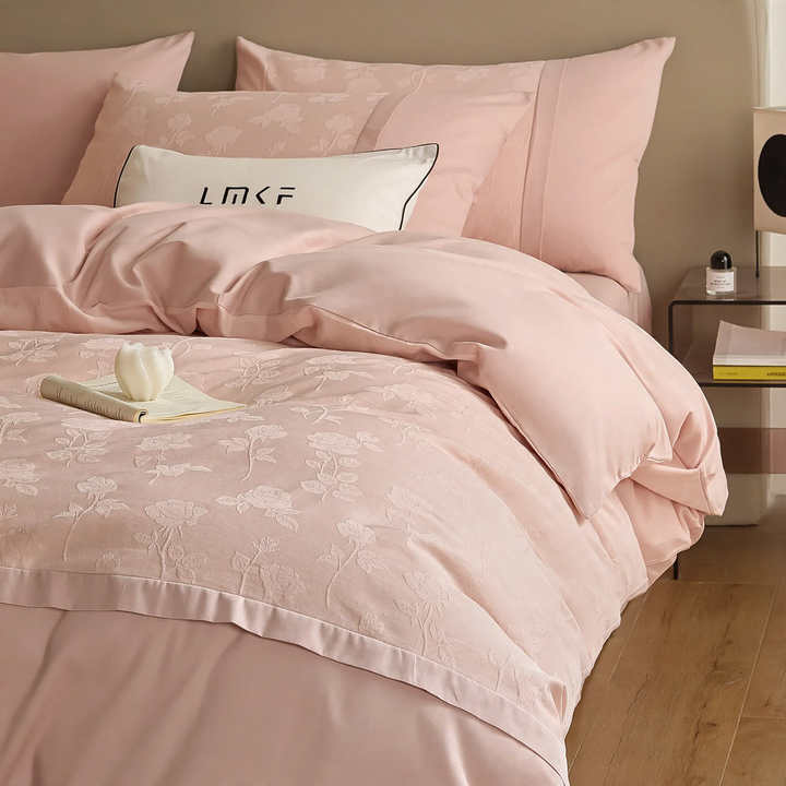 Cotton bed set, 3- or 4-piece, brushed
