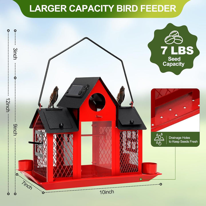 Solar Birdhouse with Lighting