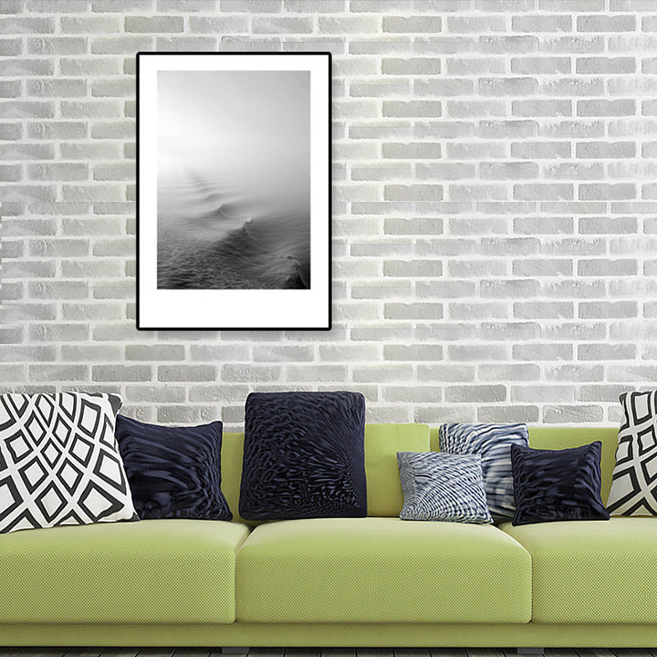 BowLift | Tropical Rocky Bay Seascape Canvas Print Dark Color Texture Wall Art for the Living Room