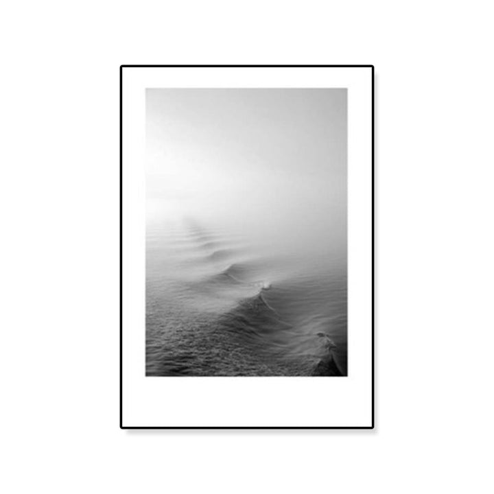 BowLift | Tropical Rocky Bay Seascape Canvas Print Dark Color Texture Wall Art for the Living Room