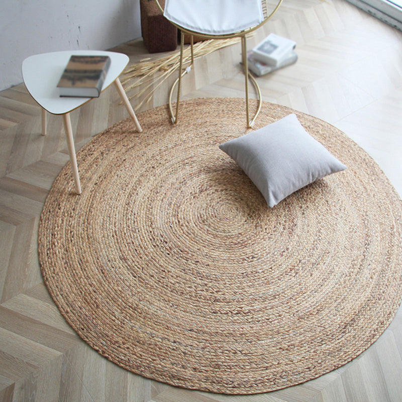 BowLift | Brown simple rug jute rural rug washable non-slip pet-friendly rug for the living room