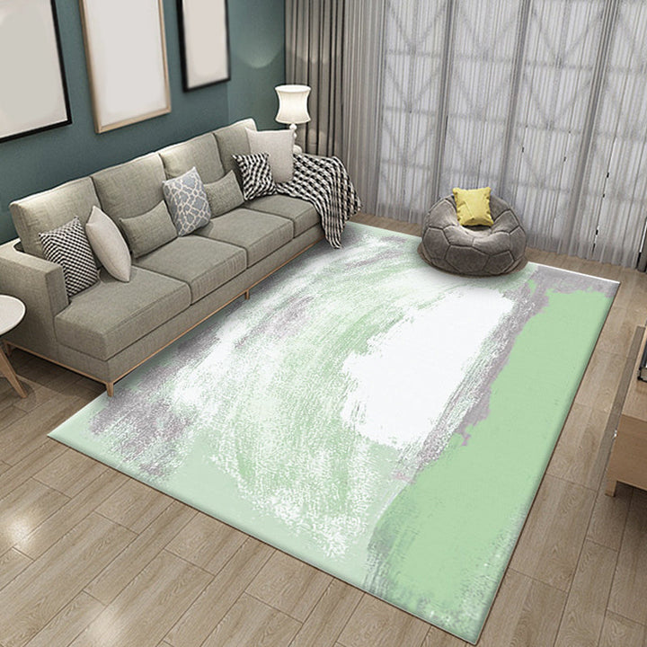 Simple Brushstroke Pattern Rug Modern Rug Polyester Washable Non-Slip Back Pet-Friendly Rug for the Living Room | Bowlift