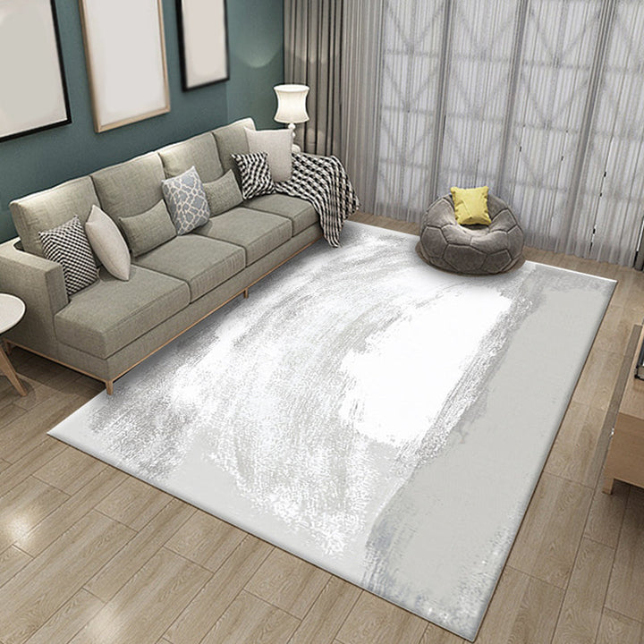 Simple Brushstroke Pattern Rug Modern Rug Polyester Washable Non-Slip Back Pet-Friendly Rug for the Living Room | Bowlift