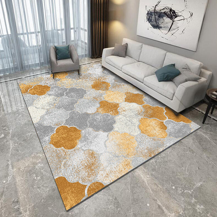 Funky geometric pattern rug Multicolor Modernism rug Polyester Pet-friendly Washable Non-slip rug for the bedroom | Bowlift