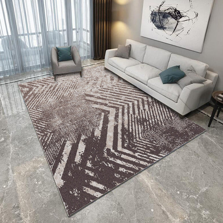 Funky geometric pattern rug Multicolor Modernism rug Polyester Pet-friendly Washable Non-slip rug for the bedroom | Bowlift