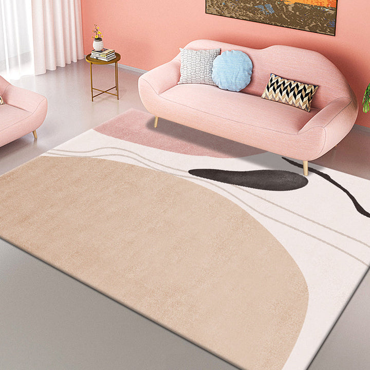 BowLift | Multicolour Bedroom Rug Contemporary Color Block Rug Polyester Washable Non-slip Underlay Pet Friendly Rug