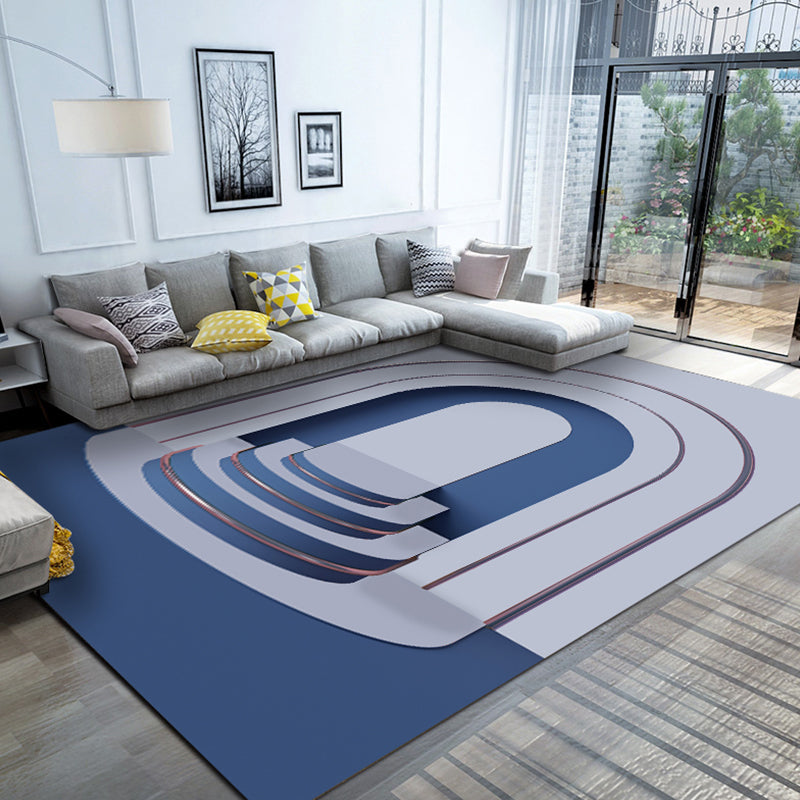 BowLift | Multicolour Bedroom Rug Contemporary Color Block Rug Polyester Washable Non-slip Underlay Pet Friendly Rug