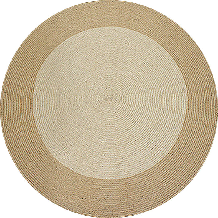 BowLift | Brown Bedroom Carpet Rustic Circular Pattern Rug Sisal Washable Non-Slip Backing Pet-Friendly Rug
