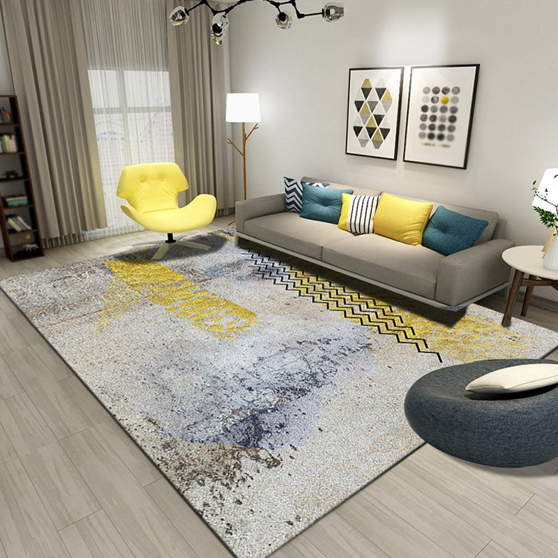 BowLift | Creative Abstract Rug Multicolor Industrial Rug Polyester Pet Friendly Washable Non-Slip Carpet for Living Room