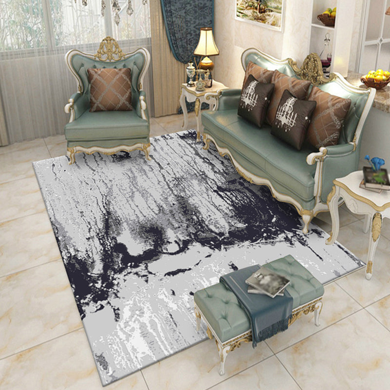 BowLift | Industrial Color Block Carpet Multicolor Polyester Carpet Anti-slip Pet Friendly Washable Area Carpet for Bedroom
