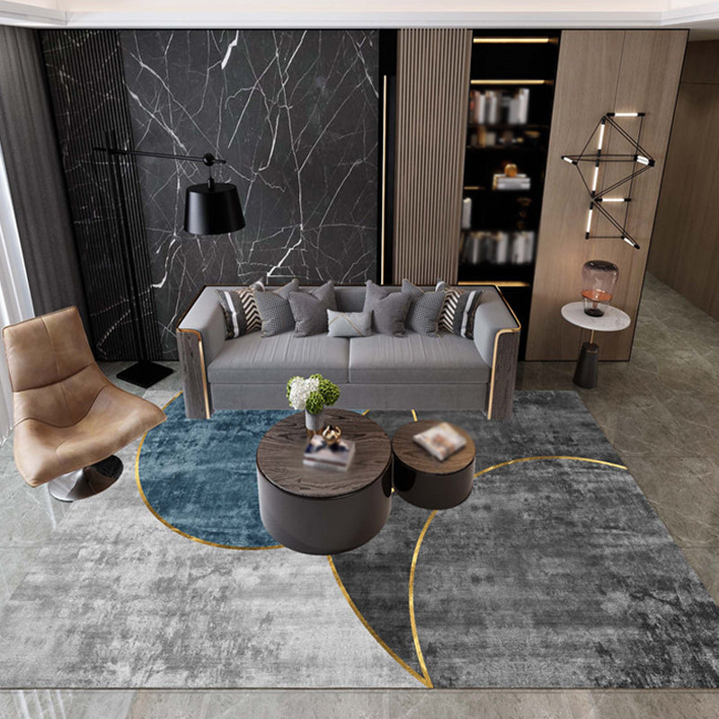 BowLift | Multicolor Living Room Rug Industrial Abstract Rug Polyester Washable Non-Slip Back Pet-Friendly Rug
