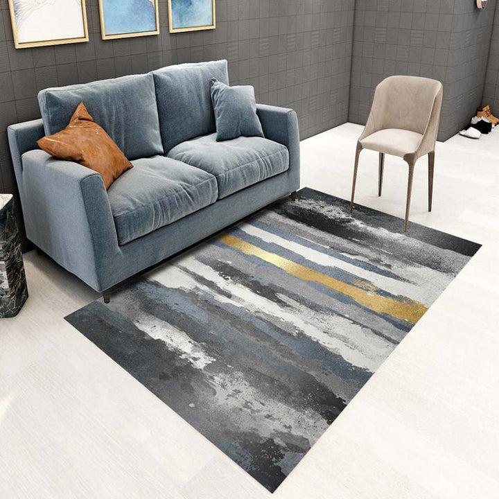 BowLift | Multicolor Living Room Rug Industrial Abstract Rug Polyester Washable Non-Slip Back Pet-Friendly Rug