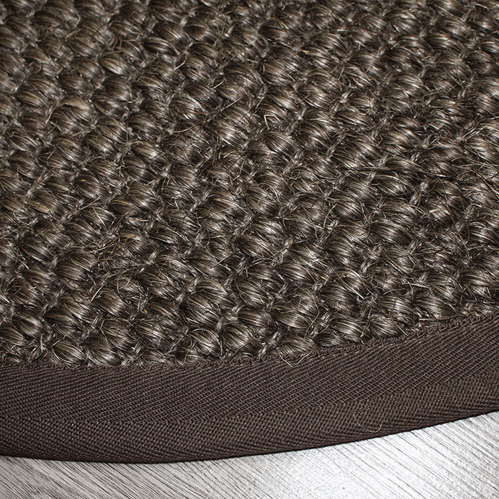 BowLift | Country Solid Color Area Rug Black Jute Rug Non-Slip Pet Friendly Washable Area Rug for Study