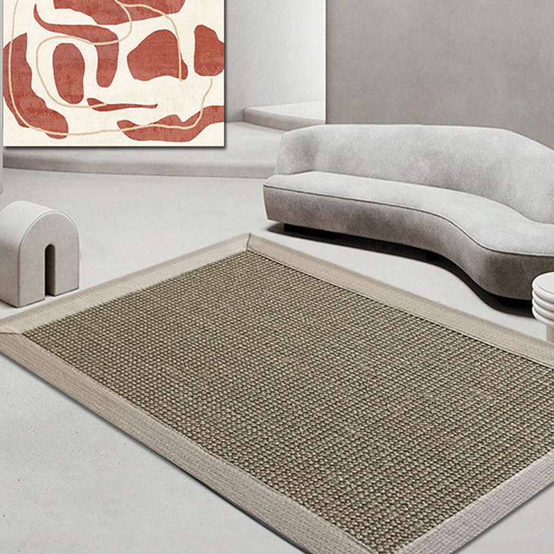 BowLift | Gray Living Room Rug Rustic Solid Rug Sisal Washable Non-Slip Backing Pet-Friendly Rug