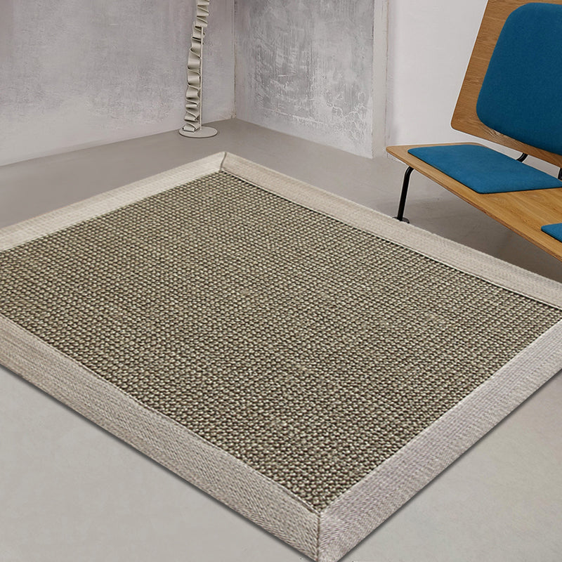 BowLift | Gray Living Room Rug Rustic Solid Rug Sisal Washable Non-Slip Backing Pet-Friendly Rug