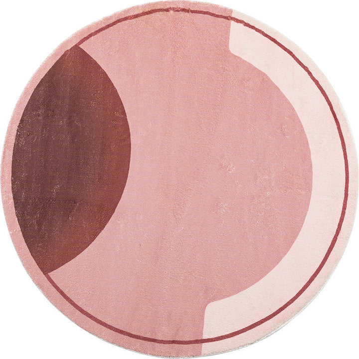 BowLift | Modern Color Block Carpet Pink and Red Polyester Carpet Non-Slip Pet-Friendly Washable Rug for Bedroom