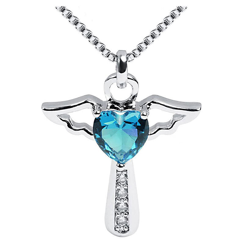 Winged Heart Pendant Necklace Bowlift