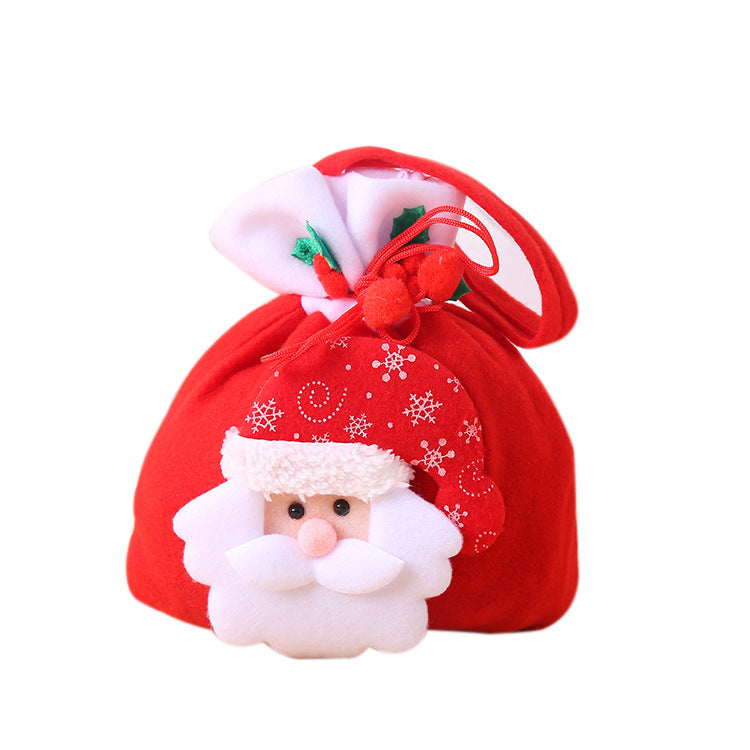 BowLift | Christmas Decoration Christmas gift bag cloth bag backpack brushed Santa Snowman gift candy