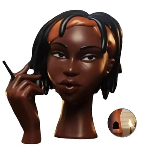 BowLift | Incense Burner Statue | Artistic Resin Design | Backflow Smoke Effect | 7.8 in
