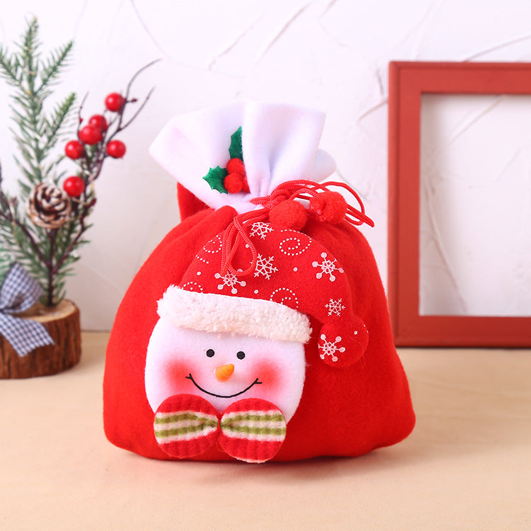 BowLift | Christmas Decoration Christmas gift bag cloth bag backpack brushed Santa Snowman gift candy
