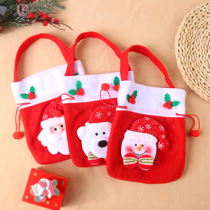 BowLift | Christmas Decoration Christmas gift bag cloth bag backpack brushed Santa Snowman gift candy