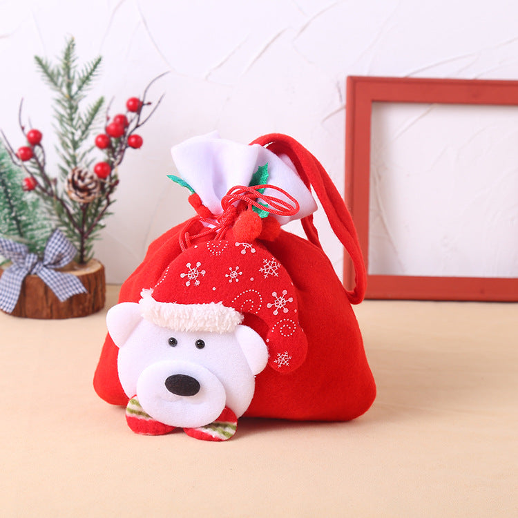 BowLift | Christmas Decoration Christmas gift bag cloth bag backpack brushed Santa Snowman gift candy