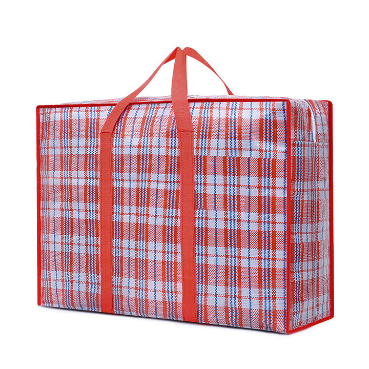 Oversized Checked Storage Tote Bowlift
