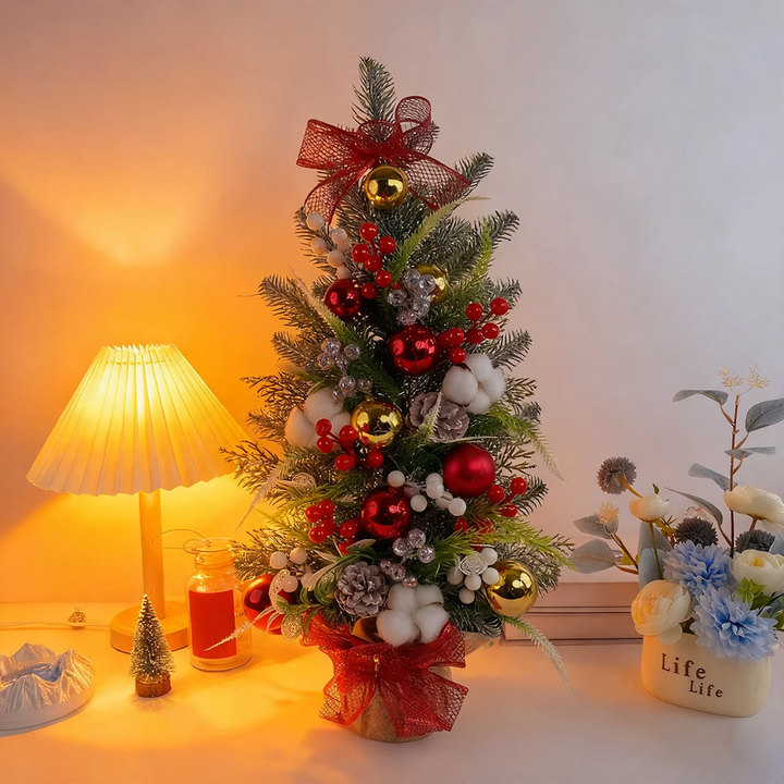 Mini Christmas tree, flocked, for the table, 45 cm