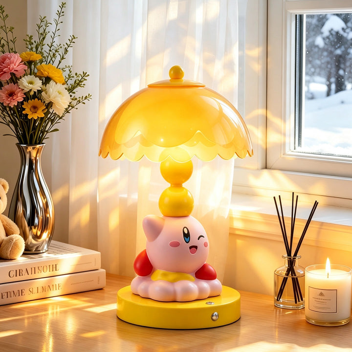 Mushroom table lamp with cartoon design