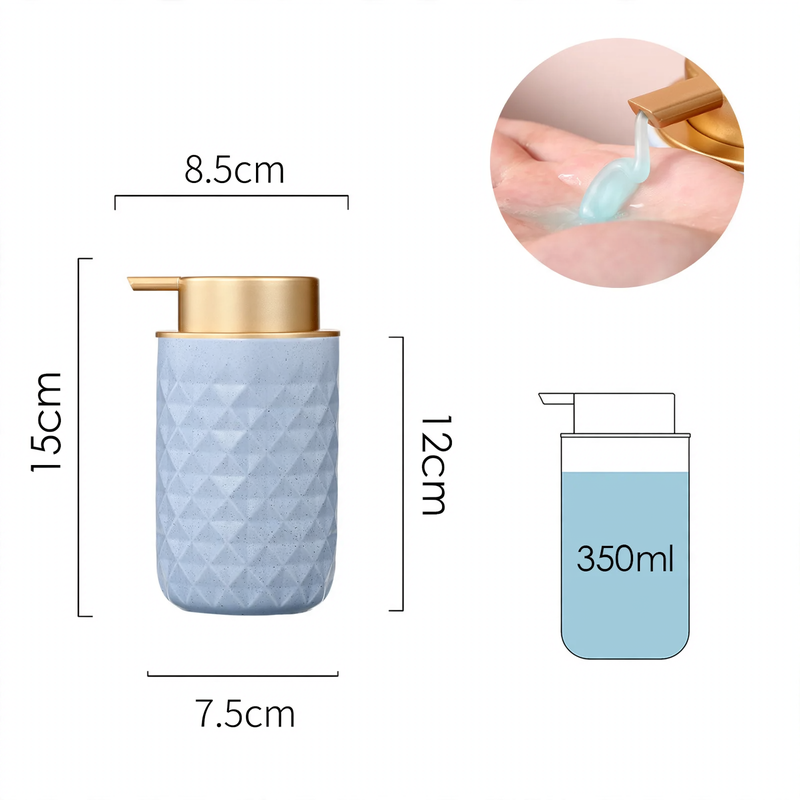 Ceramic soap dispenser with pump
