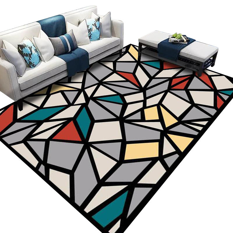 Geometric Pattern Area Rug Bowlift