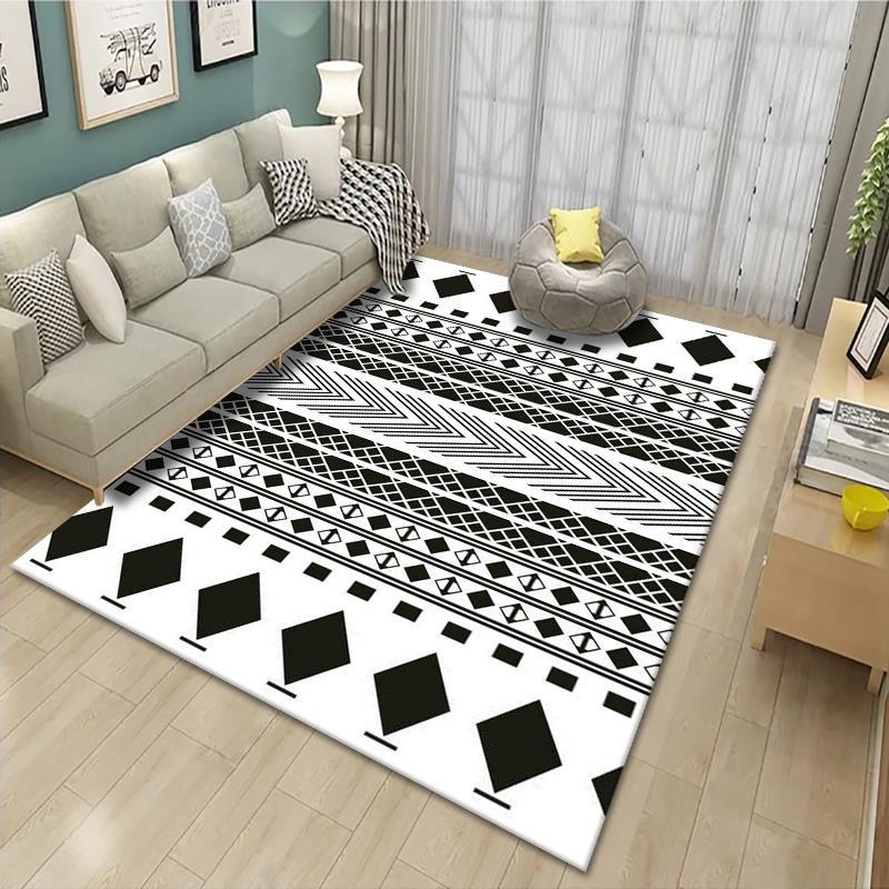 Geometric Patterned Area Rug Bowlift
