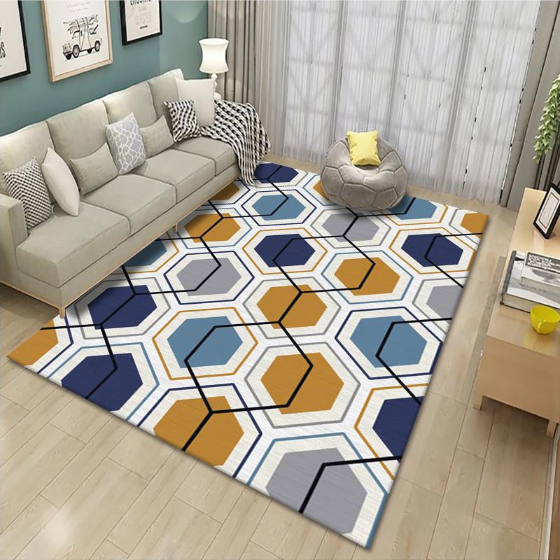 Geometric Patterned Area Rug Bowlift