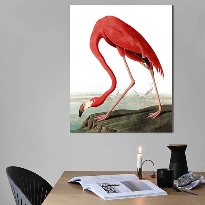 BowLift | Tropical flamingo pattern canvas print texture pink wall decoration for home decor