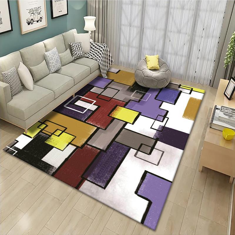 Geometric Patterned Area Rug Bowlift