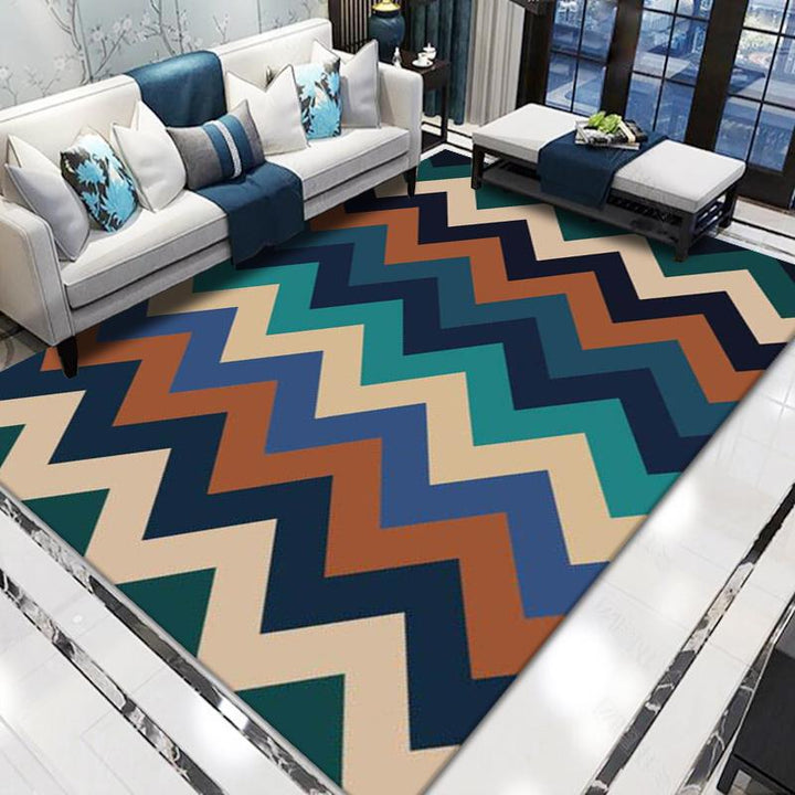 Geometric Pattern Area Rug Bowlift