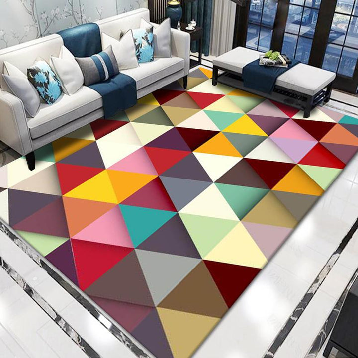 Geometric Pattern Area Rug Bowlift