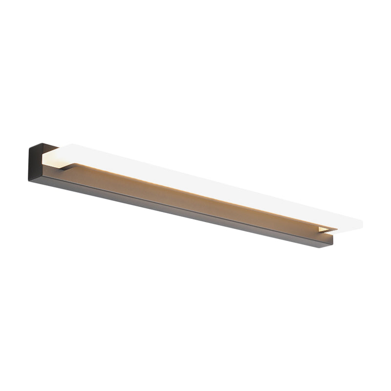 BowLift | Slim Bathroom Wall Mirror LED Modern Wall Lighting Wall Lamp in Black, Warm/White Light