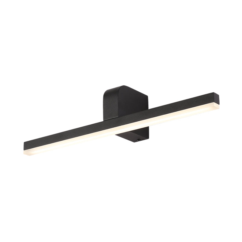 BowLift | LED Bathroom Mirror Light Modern Style Black/White Wall Lighting Ideas with Slim Metal Shade in Warm/White Light
