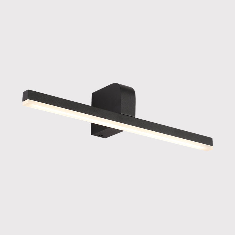 BowLift | LED Bathroom Mirror Light Modern Style Black/White Wall Lighting Ideas with Slim Metal Shade in Warm/White Light