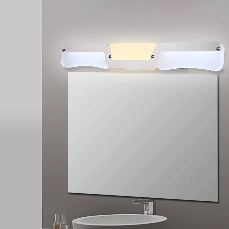 BowLift | Ultra-Thin Wall Mirror Light Modern Acrylic LED Wall Lighting Unit in Chrome, Warm/White Light