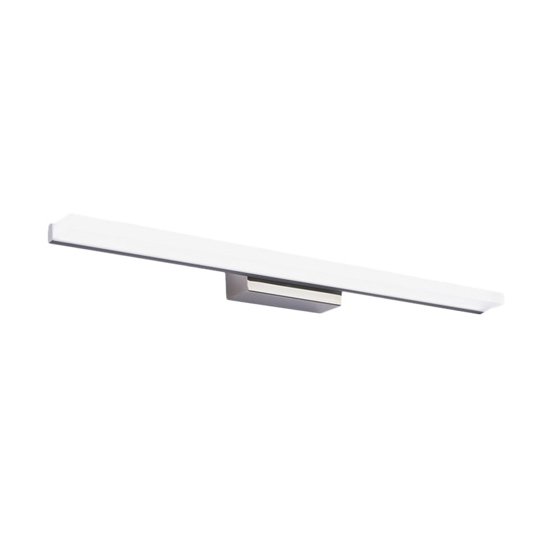 BowLift | Linear Acrylic Makeup Mirror Light Simplicity LED Silver Wall-Mounted Lighting in Warm/White Light